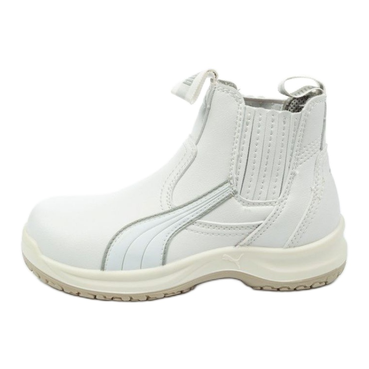 Sapatos de segurança PUMA Clear Chelsea Mid S2 Src U 63.038.0 branco