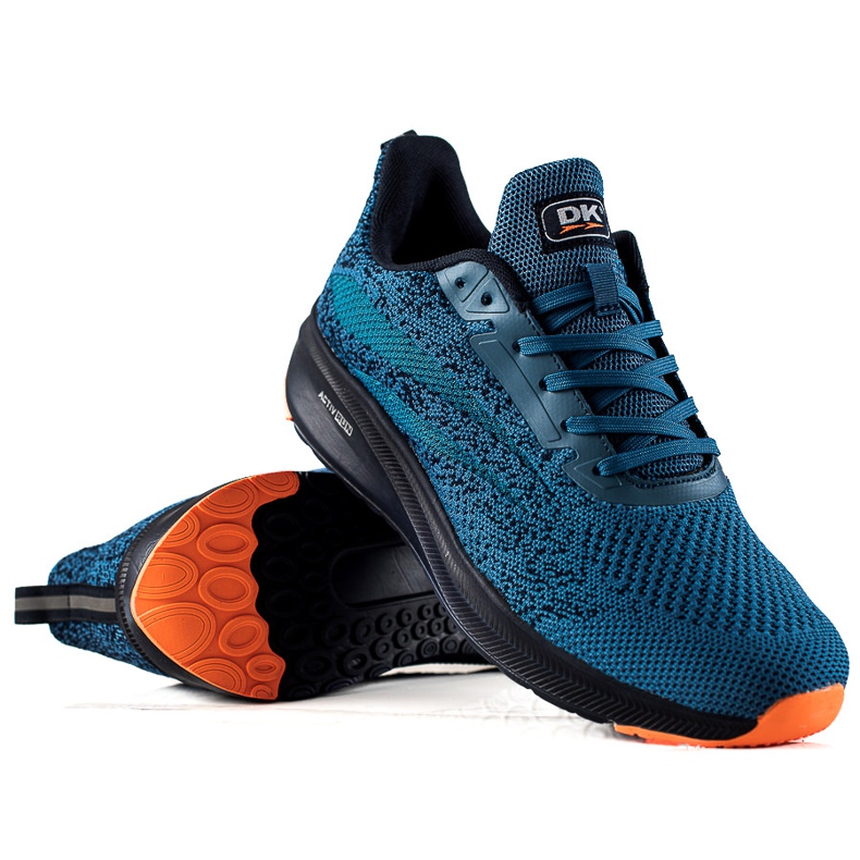 Tênis esportivo leve DK azul marinho azul verde