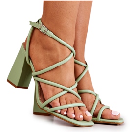 FJ1 Sandálias de salto verdes clássicas Lucetta FJ1 Sandálias de salto verdes clássicas Lucetta