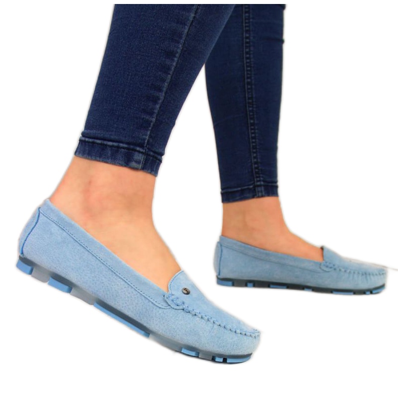 Mocassim de couro Filippo W PAW201B azul