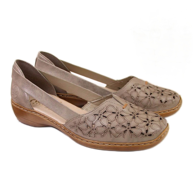 Sapatos a céu aberto W Rieker 41356 bege