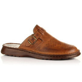 Chinelos confortáveis ​​Łukbut M LUK 951B marrom