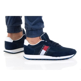 Tênis Tommy Hilfiger Mix Runner M EM0EM00 871 azul marinho