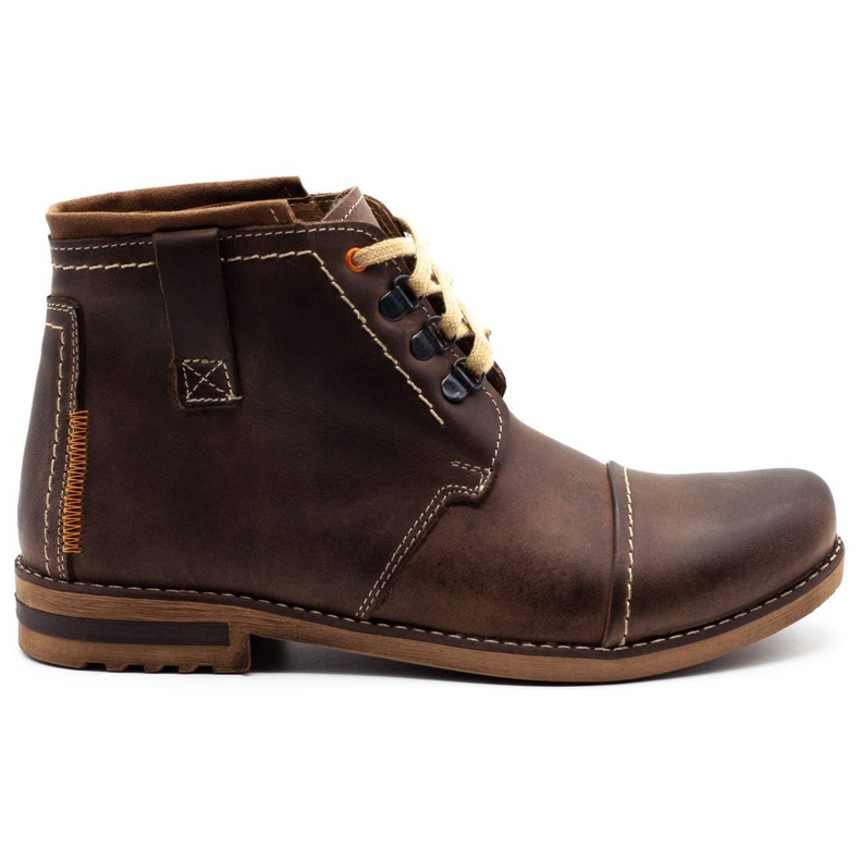 Olivier Botas de inverno masculinas, botas de neve 120 marrons castanho