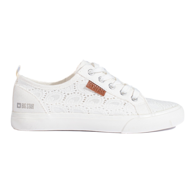 Tênis feminino Big Star vazado W274925 branco