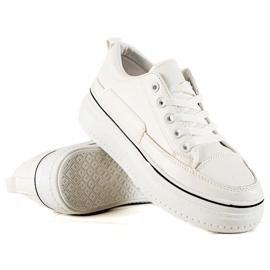 TRENDI Tênis elegantes na plataforma branco TRENDI Tênis elegantes na plataforma branco