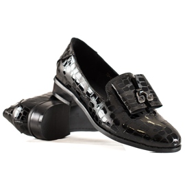 W. Potocki Sapatos com cristais Potocki preto