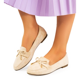 Mocassins bege com laço Asselin