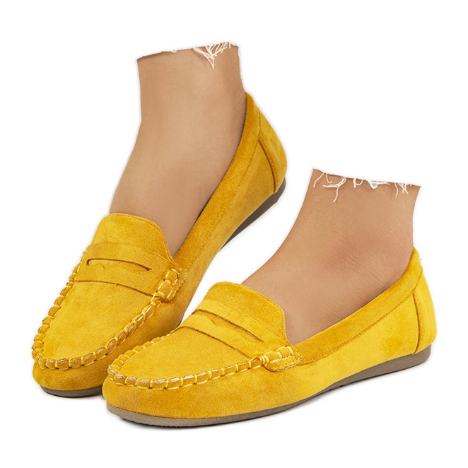 Mocassins femininos Nieves amarelos