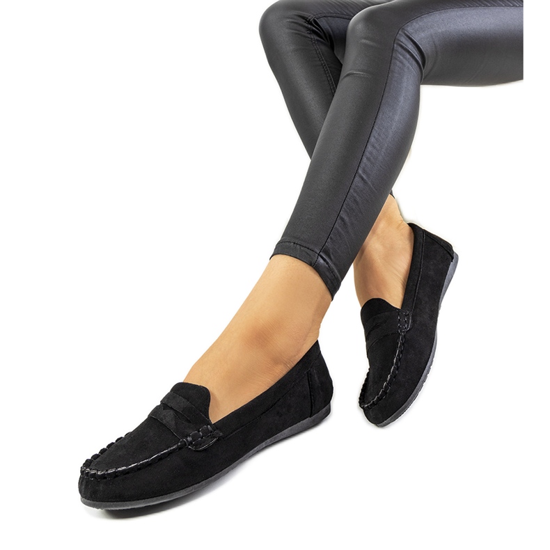 Mocassins Nieves para mulheres negras preto