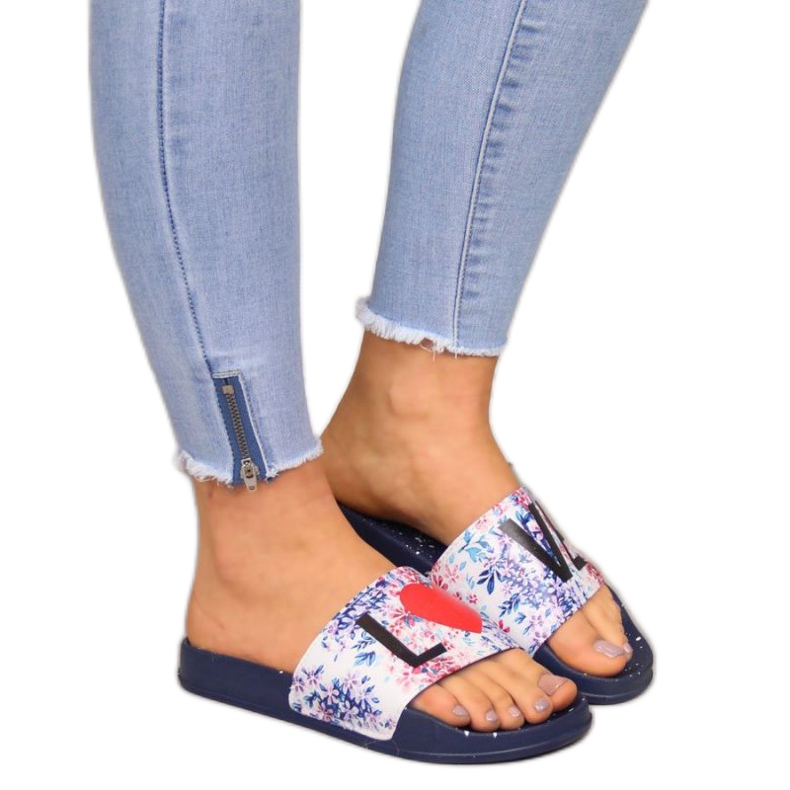 Chinelos de borracha Big Star W INT1148B azul marinho multicolorido