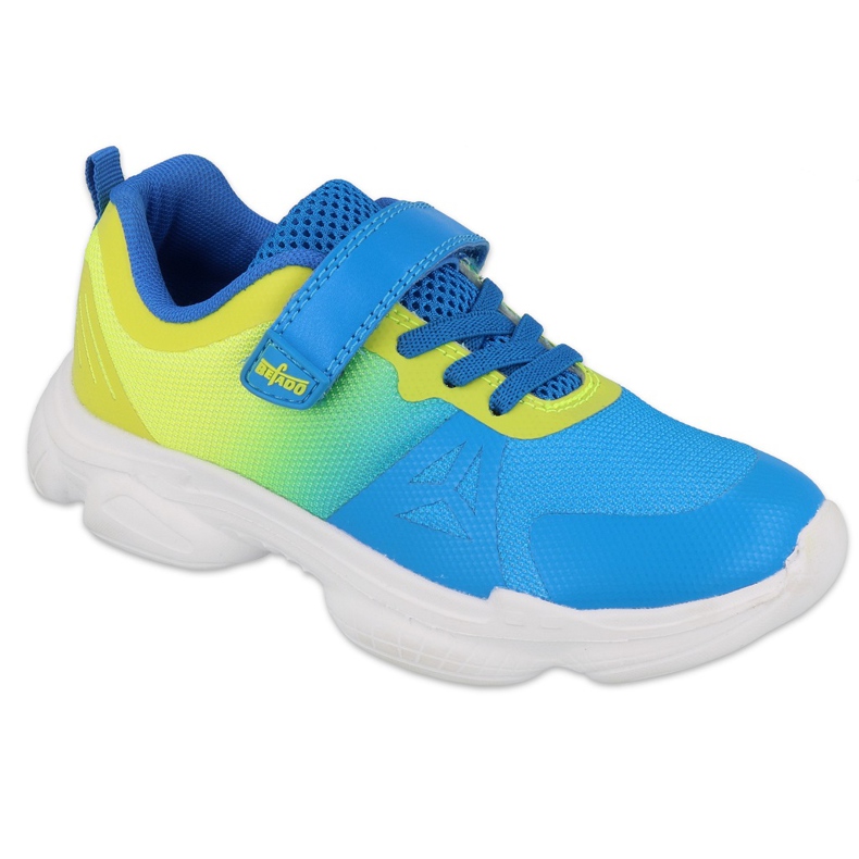 Sapatos juvenis de cor Befado 516Q121 azul amarelo