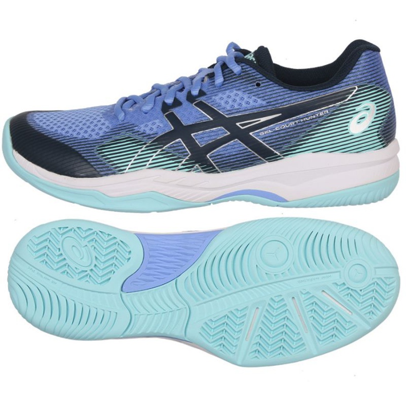 Asics Gel-Court Hunter 2 W 1072A065 403 tênis de vôlei azul azul