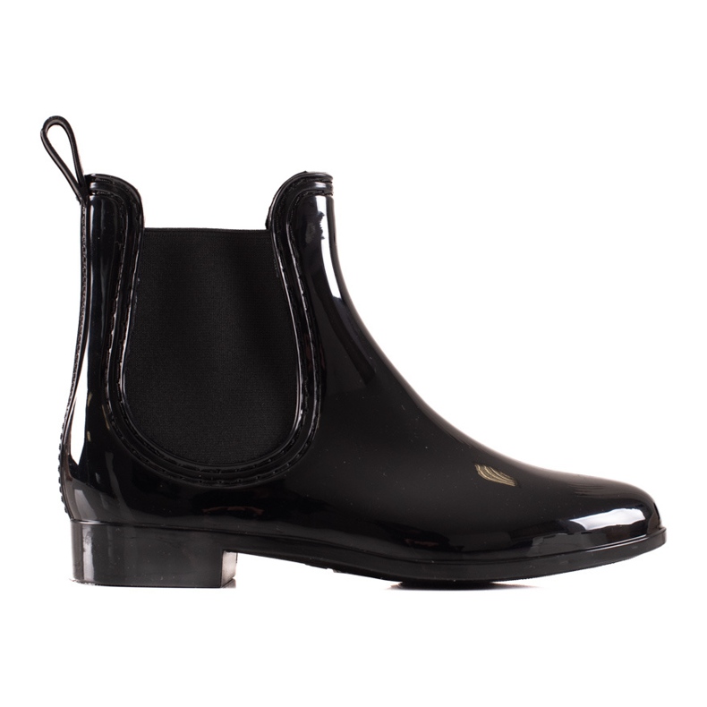 TRENDI Galochas lacadas preto