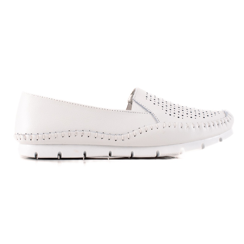 Goodin Mocassins de couro branco