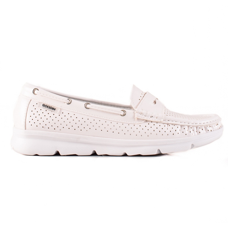 Goodin Mocassins leves na plataforma branco