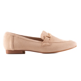 Seastar Mocassins com decoração dourada bege