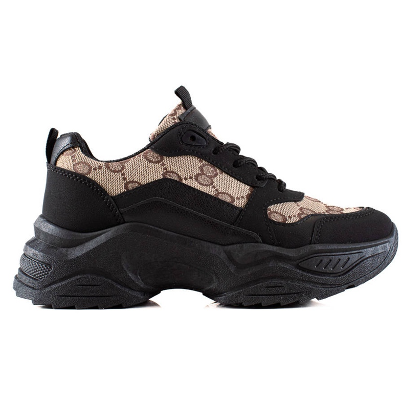 Seastar Tênis Pretos Com Padrões bege castanho Seastar Tênis Pretos Com Padrões bege castanho