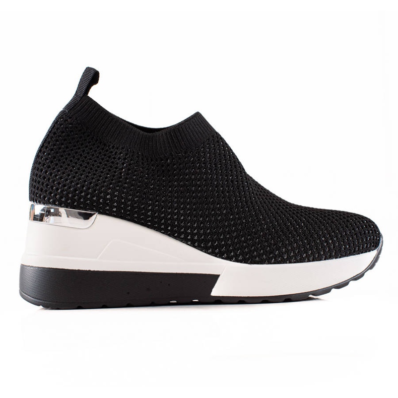 TRENDI Tênis de cunha elegantes preto