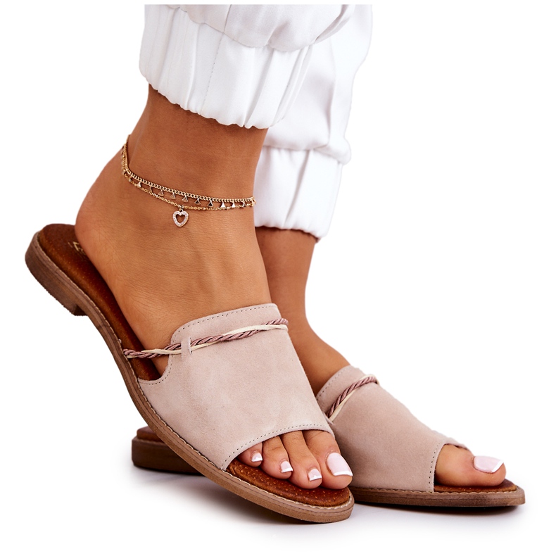 Lewski Shoes Chinelos de camurça Lewski 3047 Bege