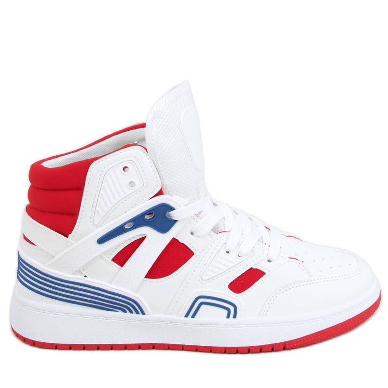 Tênis cano alto Pall White Red branco vermelho azul