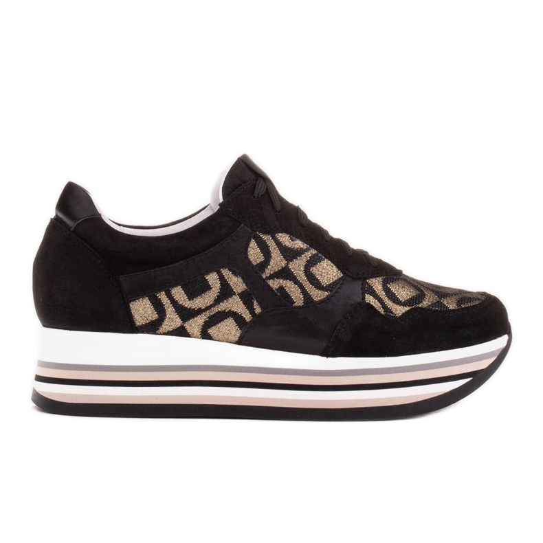 Marco Shoes Sapatilhas com sola grossa de camurça natural 2228P-1285-041-001-1 preto