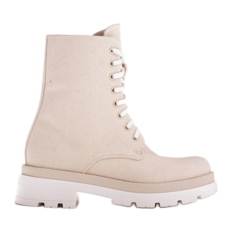 Marco Shoes Botinhas de mola de algodão 2090B-1265-4 bege