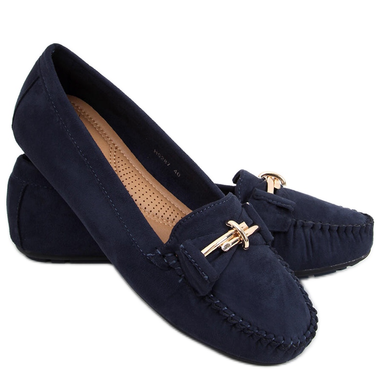 Mocassins femininos Lyset Azul azul marinho