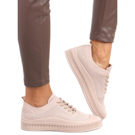 Sapatilhas de meia de mulher Posten Khaki bege