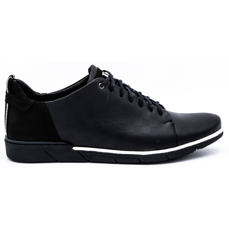 Polbut Sapatos casuais de couro masculino 2114 preto
