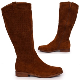 Botas de mola vazadas S. Barski W OLI139B camelo marrom