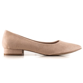 Goodin Bombas confortáveis ​​de ponta pontiaguda marrom