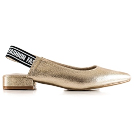 Goodin Bombas com calcanhar descoberto dourado