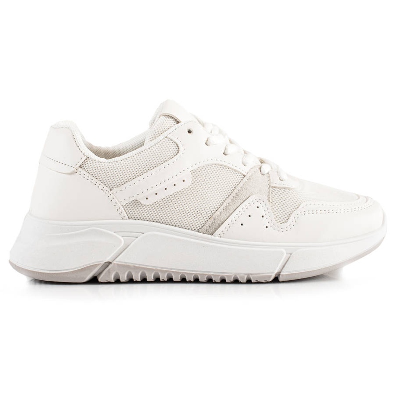 Ideal Shoes Tênis brancos na plataforma