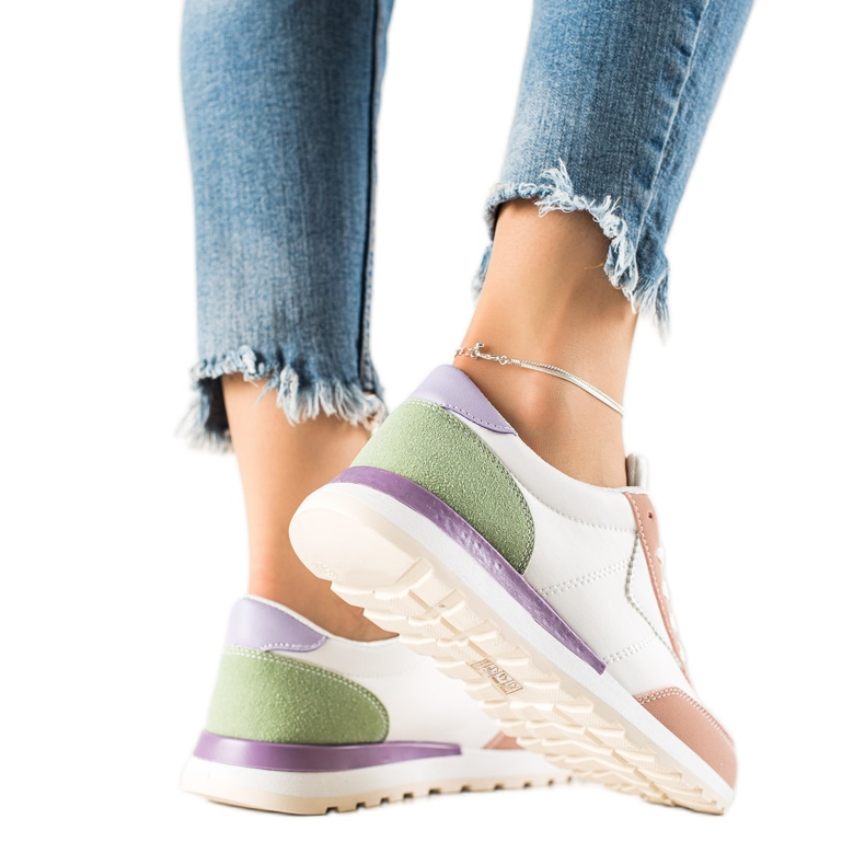 TRENDI Calçados esportivos coloridos branco multicolorido