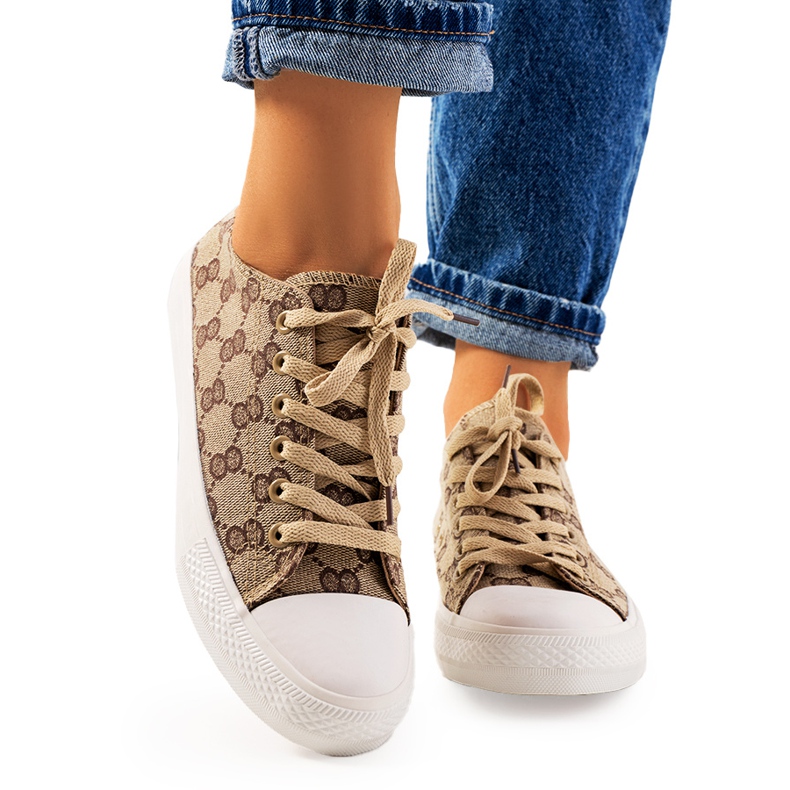 Sapatilhas Sheila bege de mulher castanho