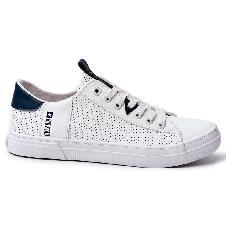 Tênis masculino de couro Big Star JJ174226 branco