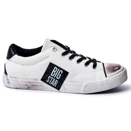 Tênis masculino Big Star JJ174248 Tênis branco e preto Tênis masculino Big Star JJ174248 Tênis branco e preto