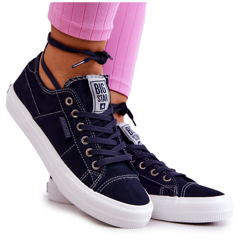 Tênis feminino Big Star JJ274099 Tênis azul marinho