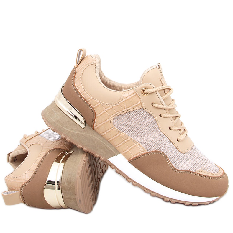 Tênis esportivo feminino Teona Khaki bege