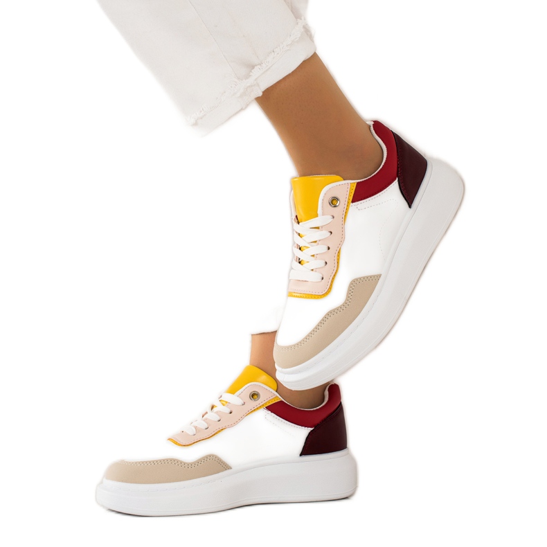 BUONAROTTI Tênis esportivos da moda branco multicolorido