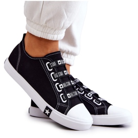 Tênis feminino com punhos Big Star HH274098 preto