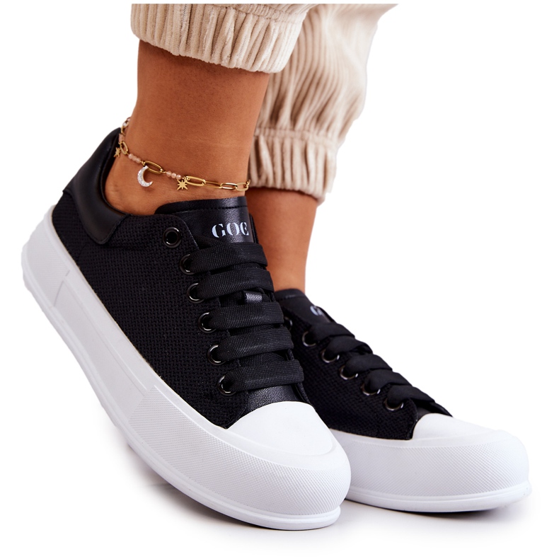Tênis feminino GOE JJ2N4073 Preto branco