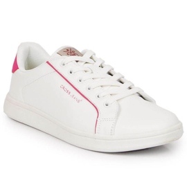Tênis com couro ecológico Cross Jeans W JJ2R4024C branco rosa