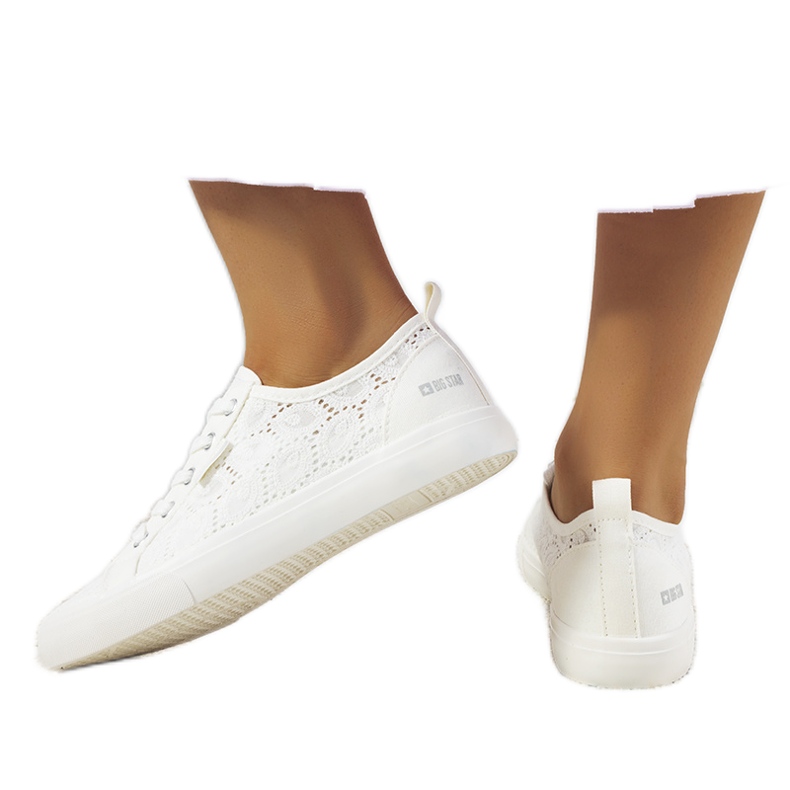 Tênis branco de renda Big Star W274925