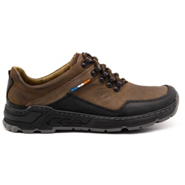 Olivier Tênis de trekking masculino de couro 292GT marrom