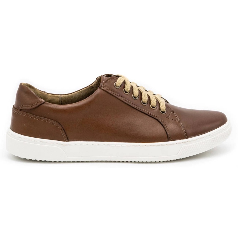 Olivier Sapatos de couro masculinos 932MP marrom castanho