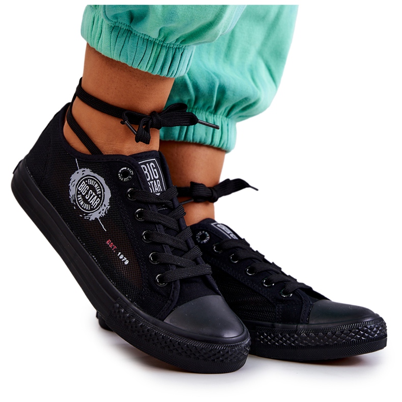 Tênis feminino Big Star JJ274A256 Tênis preto