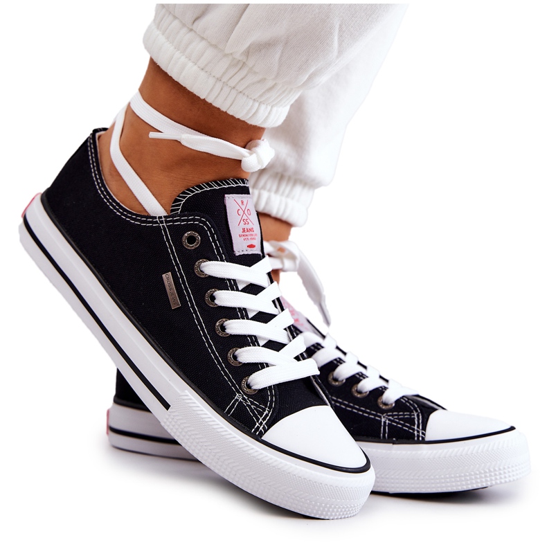 Cross Jeans Tênis feminino clássico cruzado jeans JJ2R4011C preto