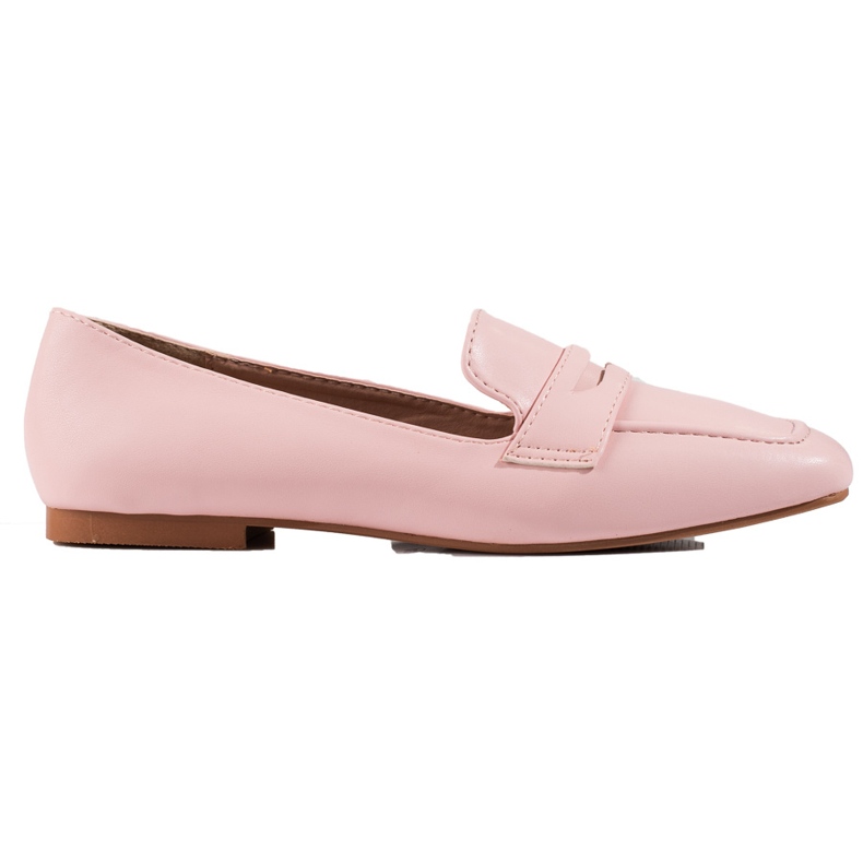 Mocassins clássicos com couro ecológico rosa Mocassins clássicos com couro ecológico rosa